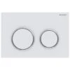 Geberit Omega20 Dual Flush Plate - White / Chrome -Home Bathroom geberit omega20 dual flush plate white chrome 115.085.jt .1