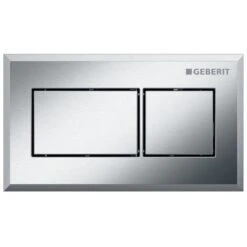 Geberit Pneumatic Dual Flush Plate - Brushed Chrome