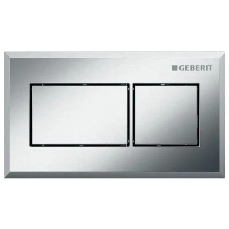 Geberit Pneumatic Square Dual Flush Plate - For Sigma Concealed Cistern - Brushed Chrome 3 Geberit Pneumatic Square Dual Flush Plate - For Sigma Concealed Cistern - Brushed Chrome
