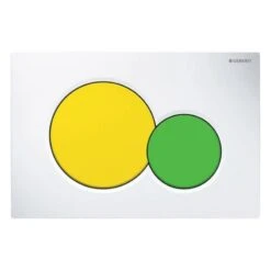 Geberit Sigma01 Dual Flush Plate - White, Yellow And Green