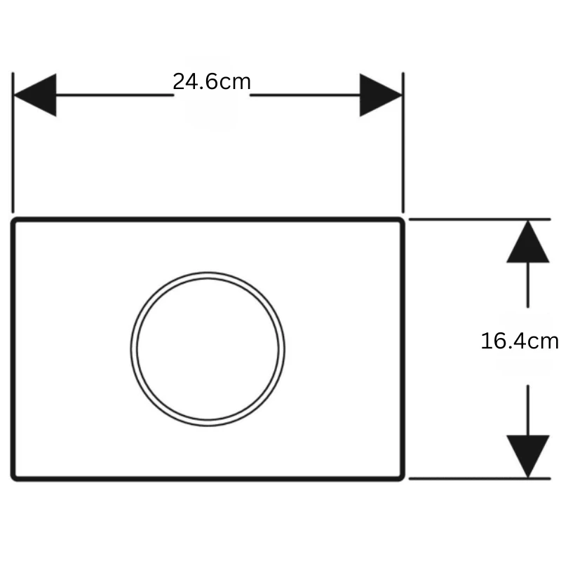 Geberit Sigma10 Automatic/Touchless Dual Flush Plate - Battery Operation - Brushed Chrome 4 Geberit Sigma10 Automatic/Touchless Dual Flush Plate - Battery Operation - Brushed Chrome - Image 2