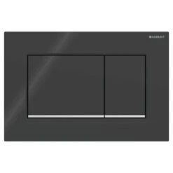 Geberit Sigma30 Dual Flush Plate - Black/brushed Chrome