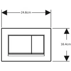 Geberit Sigma30 Dual Flush Plate - Matt Black / Chrome -Home Bathroom geberit sigma30 dual flush plate matt black chrome 115.883.14.1 2