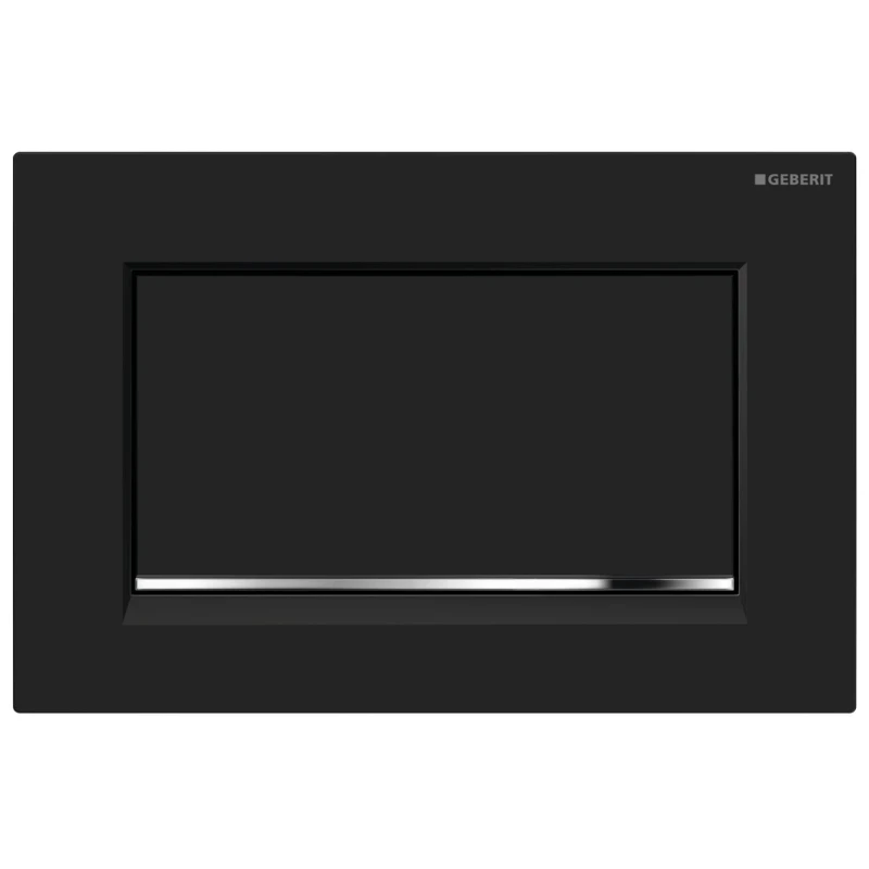 Geberit Sigma30 Stop-And-Go Flush Plate - Matt Black / Chrome 3 Geberit Sigma30 Stop-And-Go Flush Plate - Matt Black / Chrome