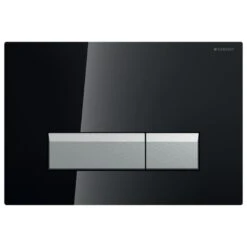 Geberit Sigma40 Dual Flush Plate - Black Glass
