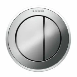 Geberit Type 10 Pneumatic Dual Flush Plate Button - Matt Chrome/gloss Chrome