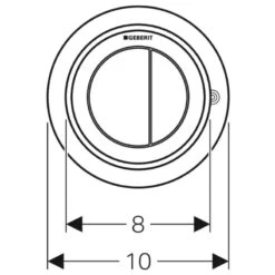 Geberit Type 10 Pnuematic Dual Flush Button - Furniture Actuator - White / Gloss Chrome -Home Bathroom geberit type 10 pnuematic dual flush button furniture actuator white gloss chrome 116.057.kj .1 1