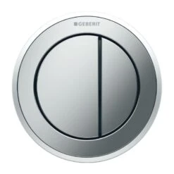Geberit Type 10 Pnuematic Dual Flush Button - Sigma Concealed Cistern - Gloss Chrome