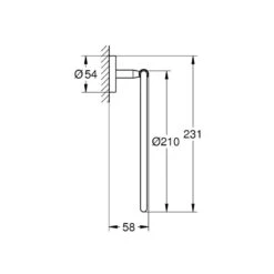 Grohe Bau Cosmopolitan Towel Ring - Chrome -Home Bathroom grohe bau cosmopolitan towel ring chrome 40460001 2