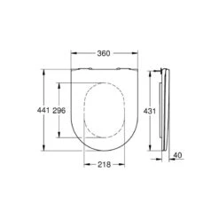 Grohe Essence Toilet Seat - Alpine White 7 Grohe Essence Toilet Seat - Alpine White -Home Bathroom grohe essence toilet seat alpine white 39576000 2