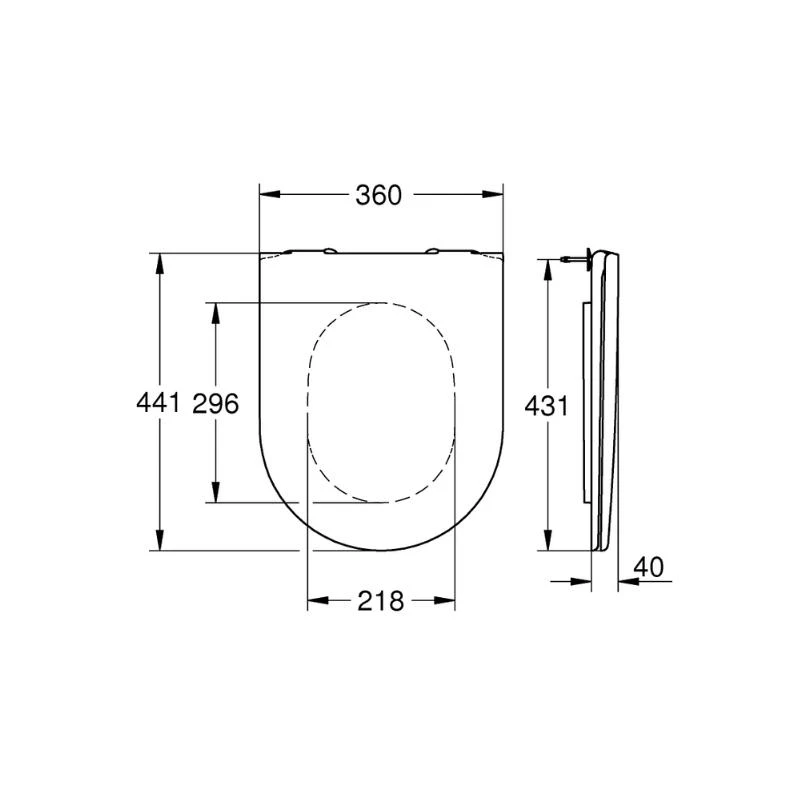 Grohe Essence Toilet Seat - Alpine White 5 Grohe Essence Toilet Seat - Alpine White - Image 3