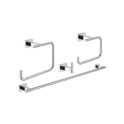 Grohe Essentials Cube 4-in-1 Master Bathroom Accessories Set - Chrome