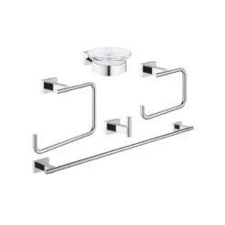 Grohe Essentials Cube Master Bathroom Accesories Set 5-in-1 - Chrome