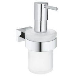Grohe Essentials Cube Soap Dispenser With Holder - Chrome