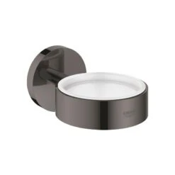 Grohe Essentials Glass/Soap Dish Holder - Hard Graphite