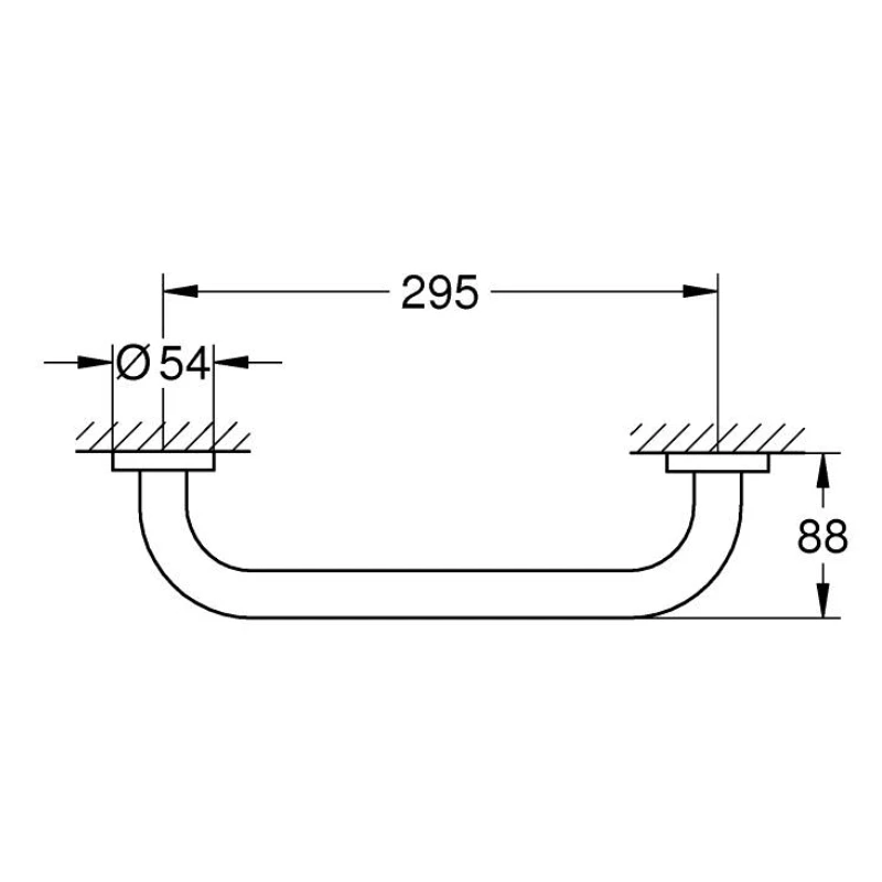 Grohe Essentials Grip Bar - 295mm - Chrome 4 Grohe Essentials Grip Bar - 295mm - Chrome - Image 2