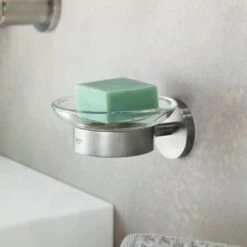Grohe Essentials Soap Dish With Holder - Supersteel 6 Grohe Essentials Soap Dish With Holder - Supersteel -Home Bathroom grohe essentials soap dish with holder supersteel 40444dc1 1