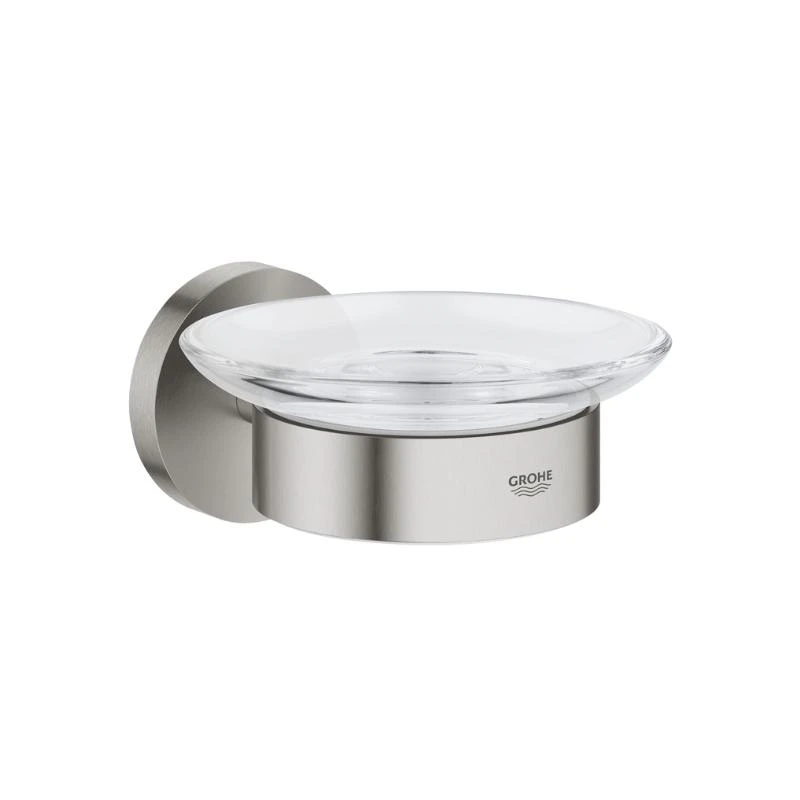 Grohe Essentials Soap Dish With Holder - Supersteel 3 Grohe Essentials Soap Dish With Holder - Supersteel