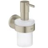 Grohe Essentials Soap Dispenser With Holder - Brushed Nickel 2 Grohe Essentials Soap Dispenser With Holder - Brushed Nickel -Home Bathroom grohe essentials soap dispenser with holder brushed nickel 40448en1