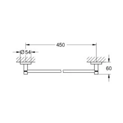 Grohe Essentials Towel Rail - 450mm - Brushed Warm Sunset -Home Bathroom grohe essentials towel rail 450mm brushed warm sunset 40688dl1 1