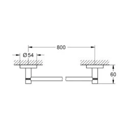 Grohe Essentials Towel Rail - 800mm - Chrome -Home Bathroom grohe essentials towel rail 800mm chrome 40386001 1