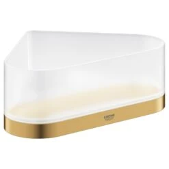 Grohe Selection Corner Shower Tray With Holder - Brushed Cool Sunrise