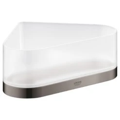 Grohe Selection Corner Shower Tray With Holder - Hard Graphite