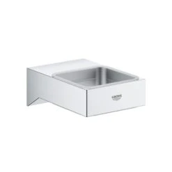 Grohe Selection Cube Glass/Soap Dish Holder - Chrome