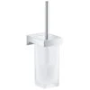 Grohe Selection Cube Toilet Brush Set - Chrome -Home Bathroom grohe selection cube toilet brush set chrome 40857000