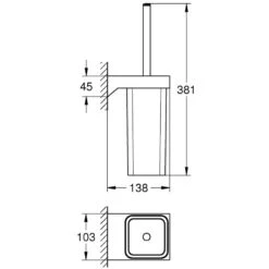 Grohe Selection Cube Toilet Brush Set - Chrome 7 Grohe Selection Cube Toilet Brush Set - Chrome -Home Bathroom grohe selection cube toilet brush set chrome 40857000 2