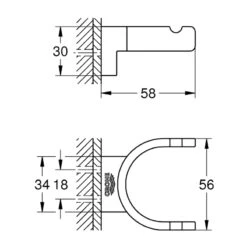 Grohe Selection Double Robe Hook - Brushed Cool Sunrise 7 Grohe Selection Double Robe Hook - Brushed Cool Sunrise -Home Bathroom grohe selection double robe hook brushed cool sunrise 41049gn0 2