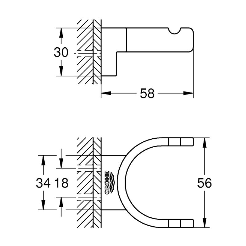 Grohe Selection Double Robe Hook - Warm Sunset 5 Grohe Selection Double Robe Hook - Warm Sunset - Image 3