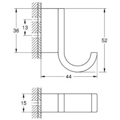 Grohe Selection Single Robe Hook - Supesteel -Home Bathroom grohe selection single robe hook supesteel 41039dc0 2