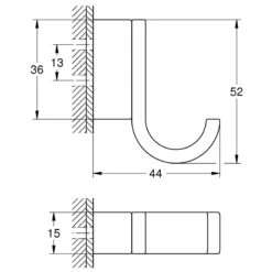 Grohe Selection Single Robe Hook - Warm Sunset -Home Bathroom grohe selection single robe hook warm sunset 41039da0 2