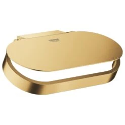 Grohe Selection Toilet Roll Holder With Cover - Brushed Cool Sunrise