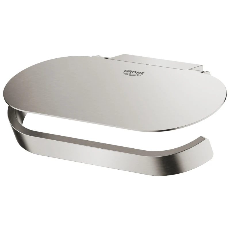 Grohe Selection Toilet Roll Holder With Cover - Supersteel 4 Grohe Selection Toilet Roll Holder With Cover - Supersteel - Image 2
