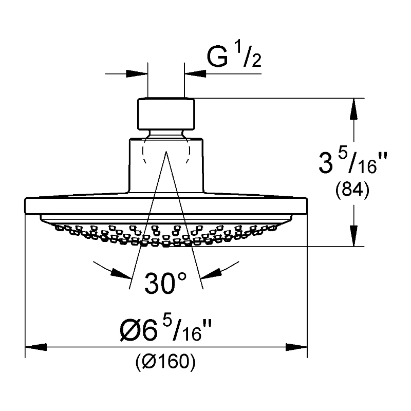 Grohe Euphoria Cosmopolitan Shower Head - Chrome 4 Grohe Euphoria Cosmopolitan Shower Head - Chrome - Image 2