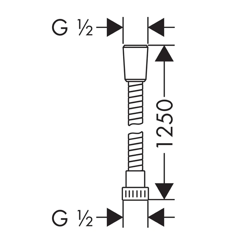 Hansgrohe 1.25m Metaflex Shower Hose - Chrome 4 Hansgrohe 1.25m Metaflex Shower Hose - Chrome - Image 2