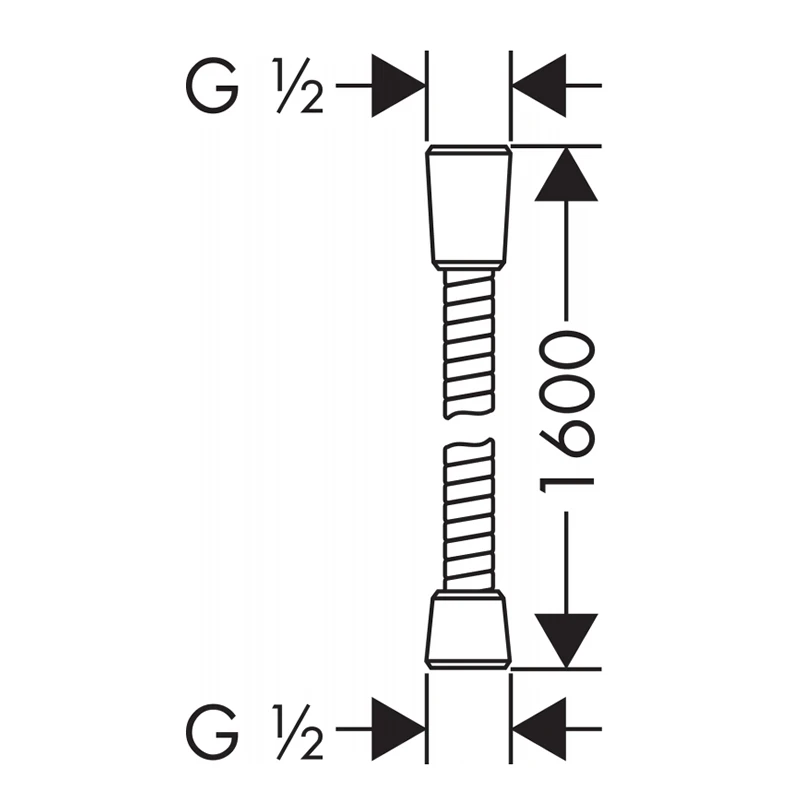Hansgrohe 1.60m Sensoflex Metal Shower Hose - Chrome 4 Hansgrohe 1.60m Sensoflex Metal Shower Hose - Chrome - Image 2