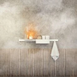 Hansgrohe WallStoris Shelf - Matt White -Home Bathroom hansgrohe wallstoris shelf matt white 27915700 1