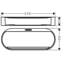 Hansgrohe WallStoris Storage Basket - Matt Black -Home Bathroom hansgrohe wallstoris storage basket matt black 27913670 2