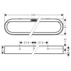 Hansgrohe WallStoris Towel Rail - Matt Black 7 Hansgrohe WallStoris Towel Rail - Matt Black -Home Bathroom hansgrohe wallstoris towel rail matt black 27926670 2