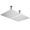 Hudson Reed Rectangular Dual Ceiling Mounted Shower Head - Chrome -Home Bathroom hudson reed rectangular dual ceiling mounted shower head chrome head66