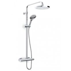 Inta Enzo Dual Outlet Safe Touch Thermostatic Bar Mixer Shower - Chrome