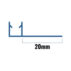 Inventive Creations Back Fins - 4-6mm Glass - 20mm - Pair - 1900mm Long -Home Bathroom inventive creations back fins 4 6mm glass 20mm pair 1900mm long 20bf 1