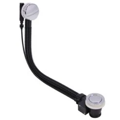 Inventive Creations Bath Pop Up Waste Standard Internal Plug Metal Overflow Cover Stainless Steel