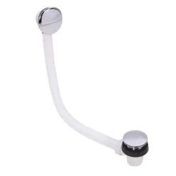 Inventive Creations Bath Waste With Clicker Type, Mushroom Plug, Fixed Overflow - Stainless Steel