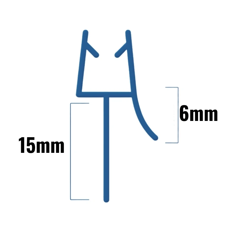Inventive Creations Mid Blade Seal - 8mm Glass - 15mm - 1200mm Long 4 Inventive Creations Mid Blade Seal - 8mm Glass - 15mm - 1200mm Long - Image 2