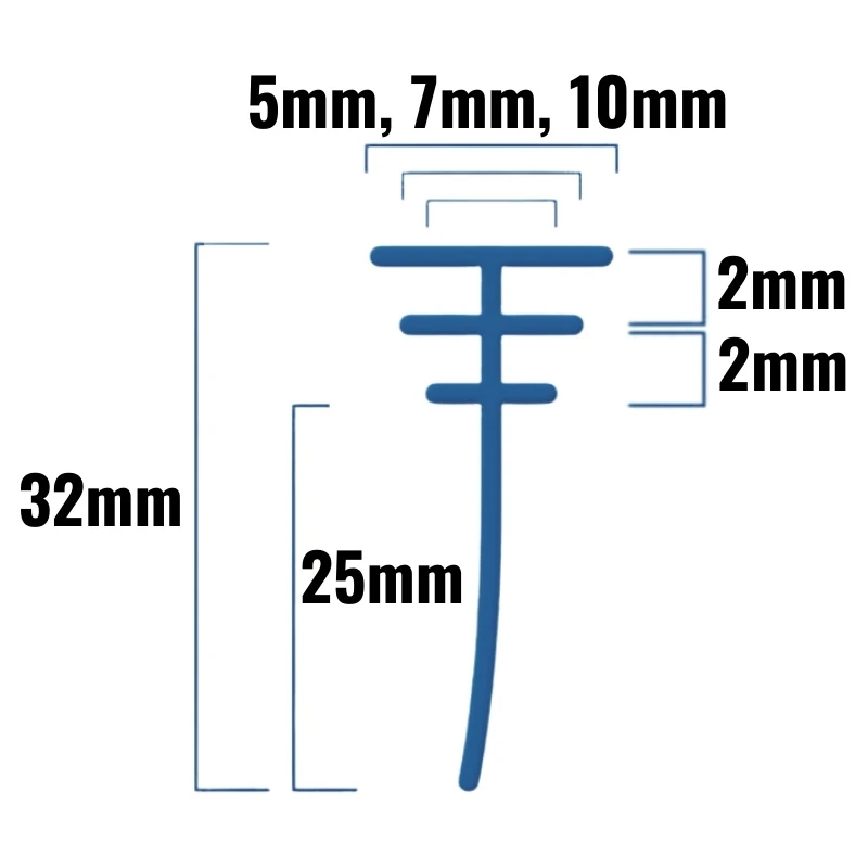 Inventive Creations Multi Tee Profile Seal - 1900mm Long 4 Inventive Creations Multi Tee Profile Seal - 1900mm Long - Image 2