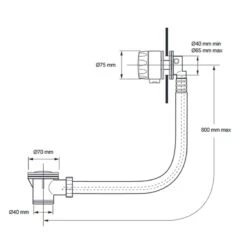 Mira Bath Overflow And Filler -Home Bathroom mira bath overflow and filler 1.1605.140 1